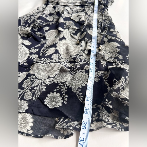 Tommy Hilfiger Women's Floral Print Fit & Flare Dress Blue Size 4 - Picture 13 of 13